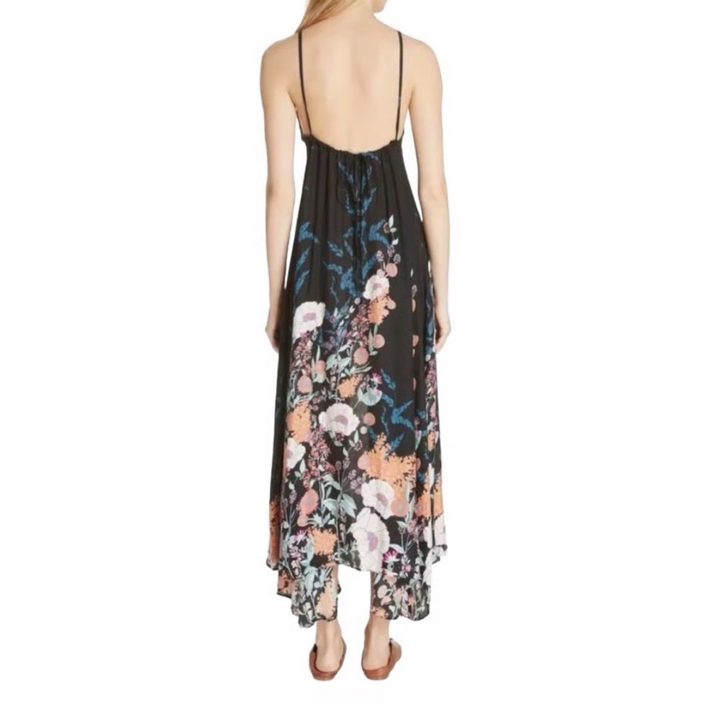 Free People Black Floral Maxi Dress Small